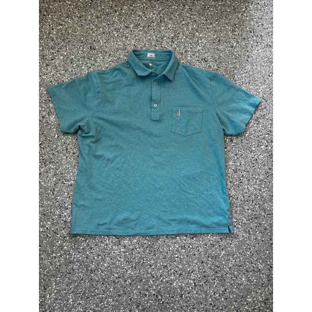 Johnnie O Hangin Out Light Blue Mens Polo size Large